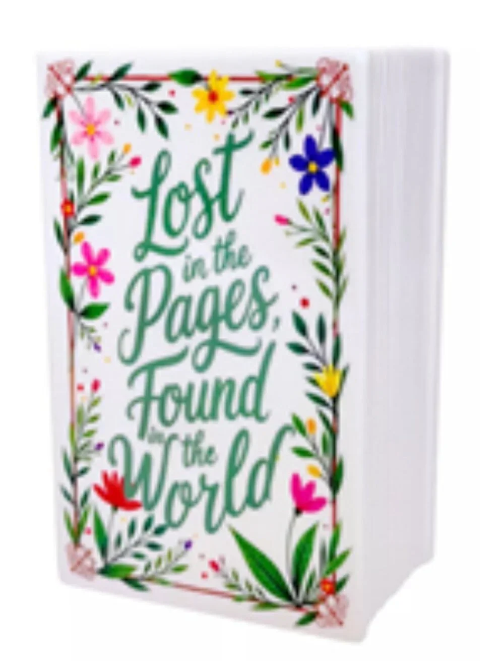 NWT ~ Streamline's Petals & Pages Ceramic Book Vase Table Decor